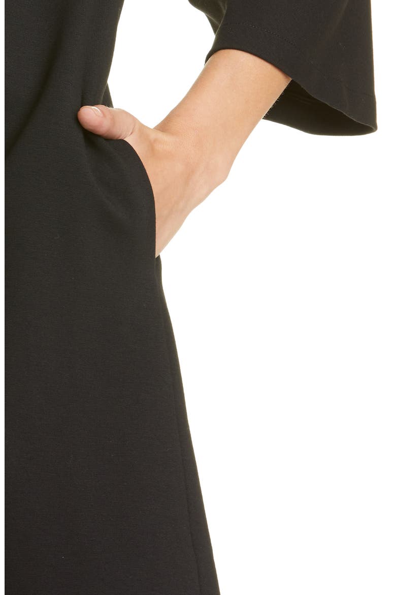 Lotus Punto Milano Shift Dress, Alternate, color, BLACK