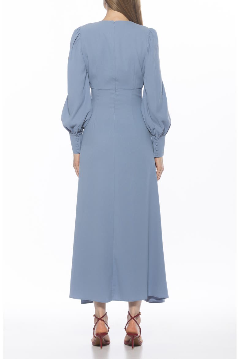 Yesenia Long Sleeve Empire Waist Maxi Dress, Alternate, color, LIGHT DENIM BLUE