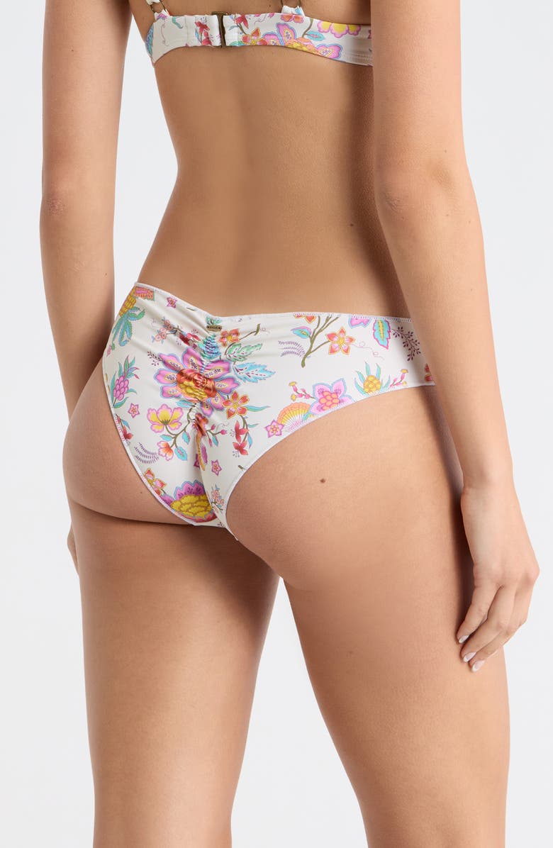 Rip Curl Half Moon Bay Cheeky Bikini Bottoms, Alternate, color, Bone