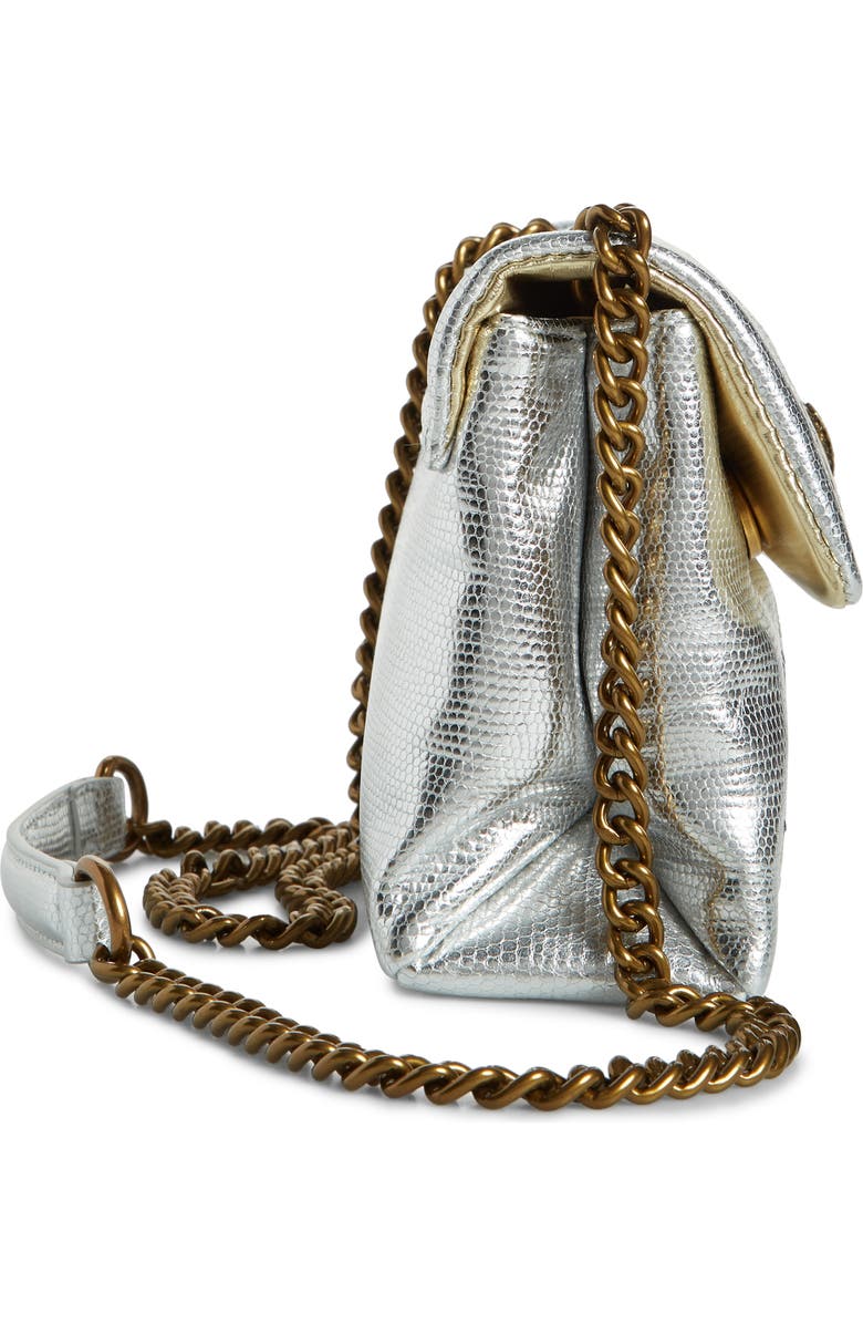 Kurt Geiger London Medium Kensington Star Snakeskin Embossed Leather Crossbody Bag, Alternate, color,