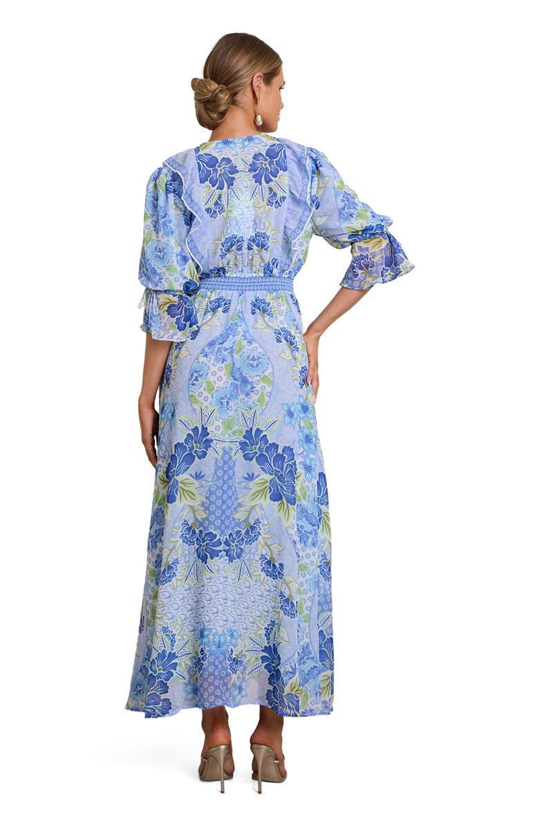 Hale Bob Meridian Chiffon Maxi Dress, Alternate, color, Blue