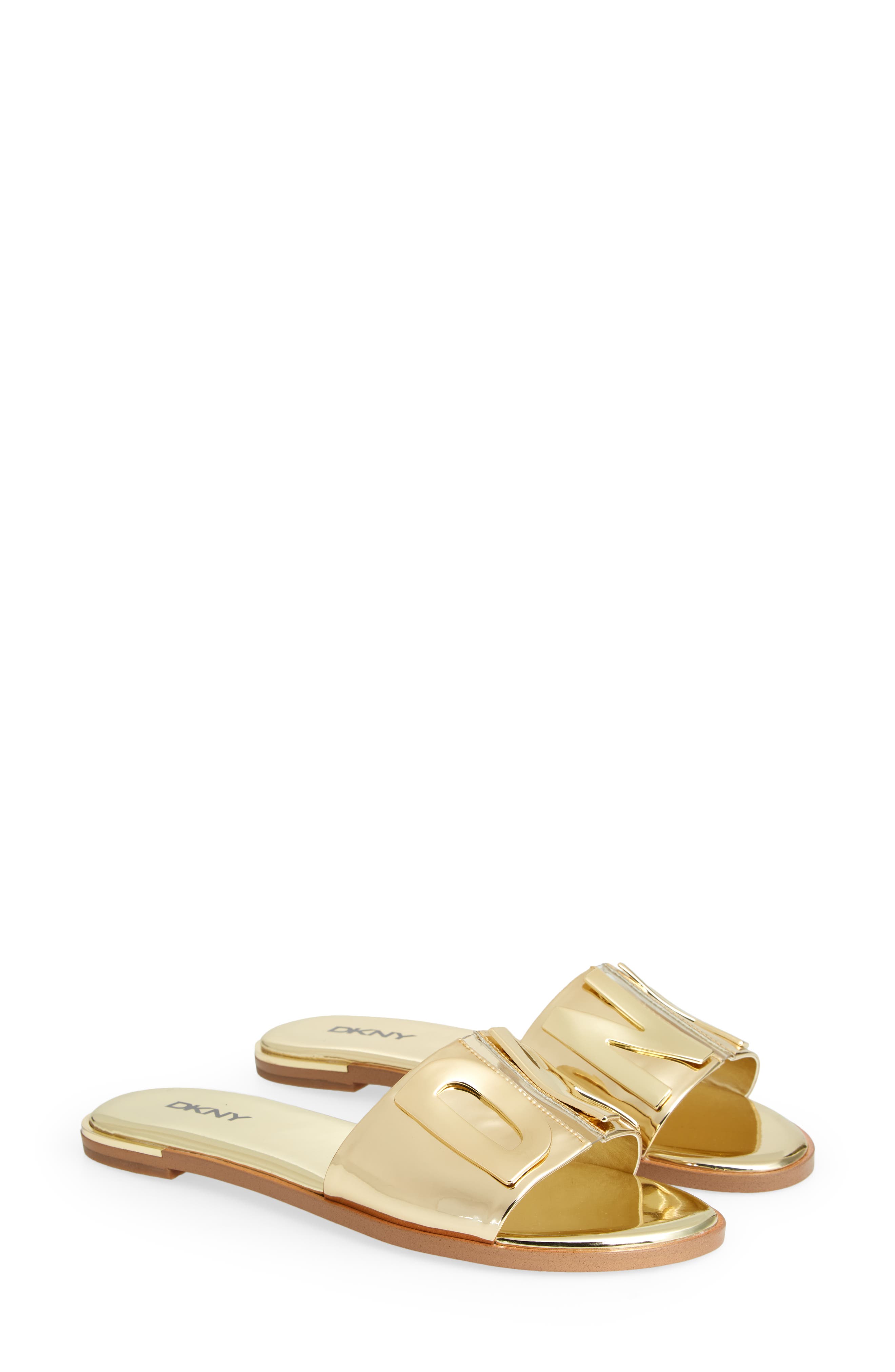 DKNY Waltz Flat Sandal, Alternate, color, Gold