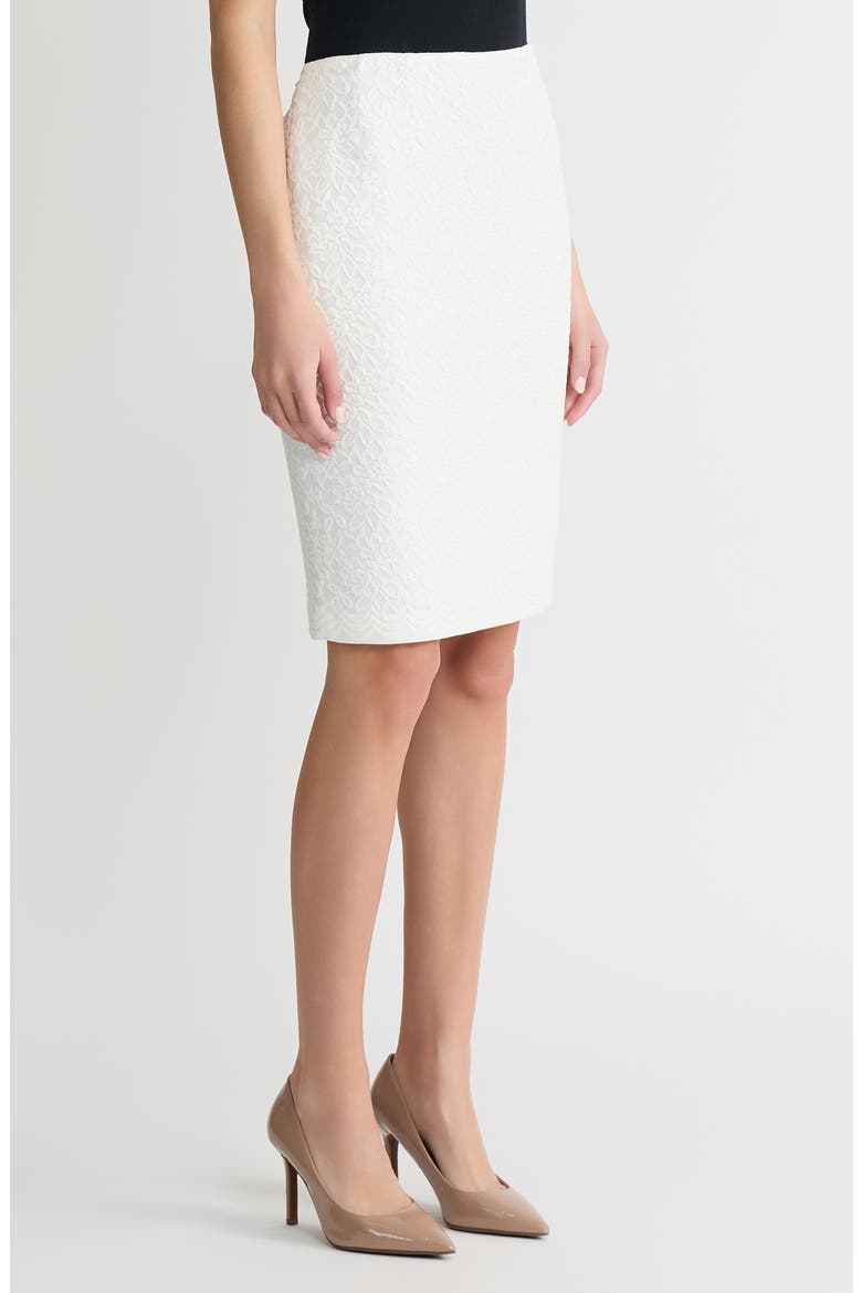 Lace Slim Skirt, Alternate, color, LILY WHITE