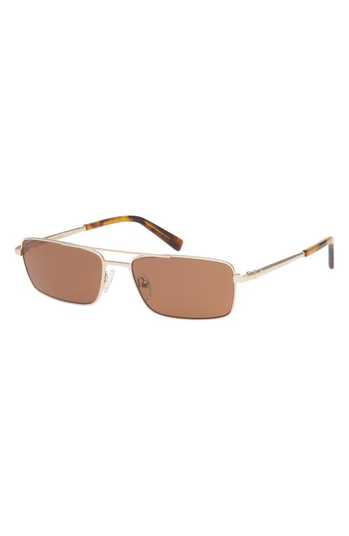 Abercrombie & Fitch 57mm Square Sunglasses In Gold