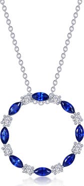 Lafonn Fancy Lab Grown Sapphire Pendant Necklace