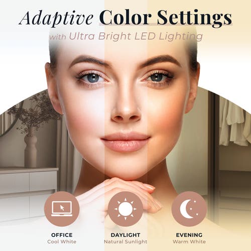 Zadro Scalloped Edge Hollywood Led Vanity Mirror In Metallic