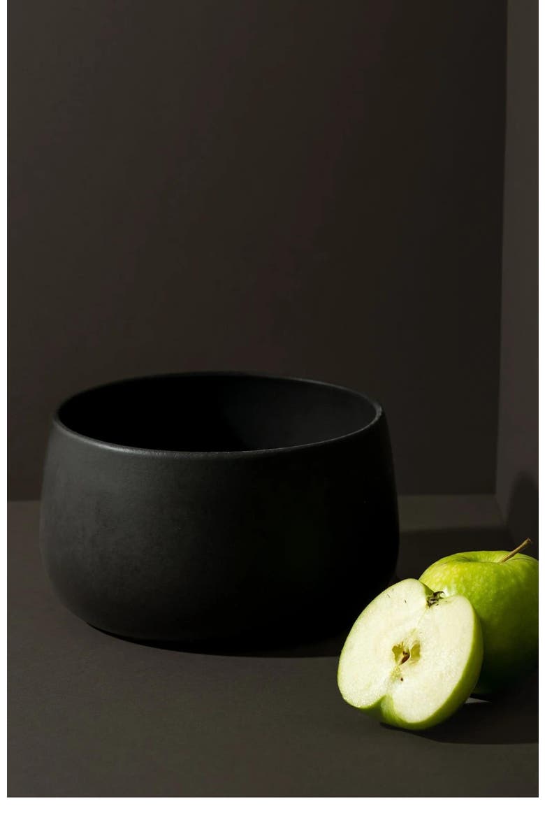 Stoneware Serving Bowl, Alternate, color, Black