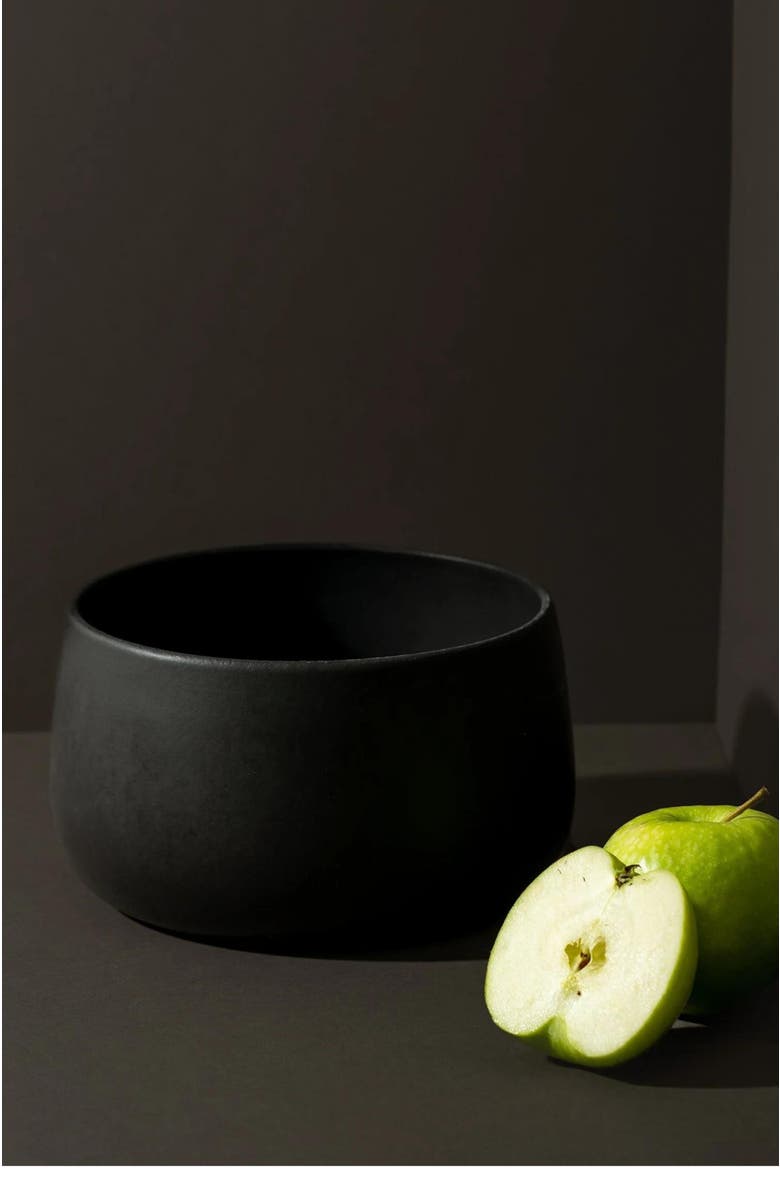 Gharyan Stoneware Stoneware Serving Bowl, Alternate, color, Black