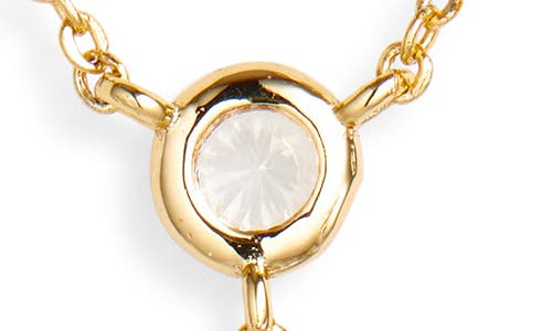 Nordstrom Rack Bezel Set Cubic Zirconia Station Y-necklace In Gold