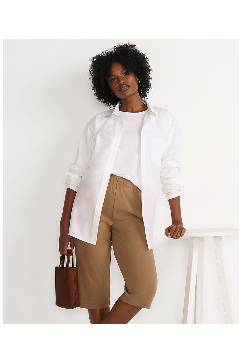 Sport Knit High Rise Elastic Waist Capri Pants, Alternate, color, Rich Camel