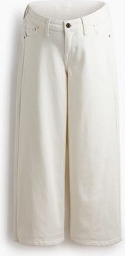 H&M Mama Wide Low Waist Ankle Jeans