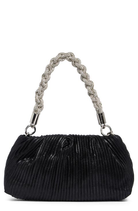 Florian Pleated Metallic Shoulder Bag