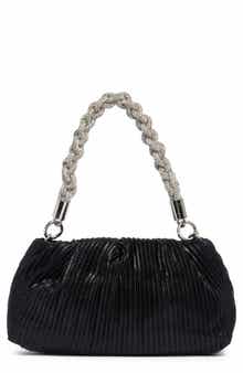 Florian Pleated Metallic Shoulder Bag