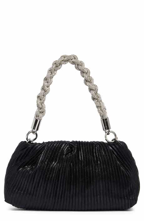 Jessica McClintock Florian Pleated Metallic Shoulder Bag