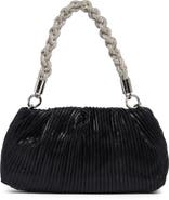 Jessica McClintock Florian Pleated Metallic Shoulder Bag