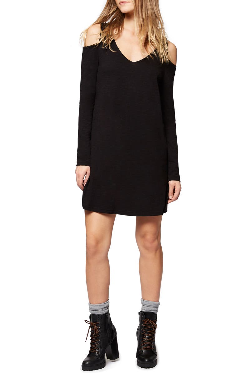 Sanctuary Morgan Cold Shoulder T-Shirt Dress, Main, color, 