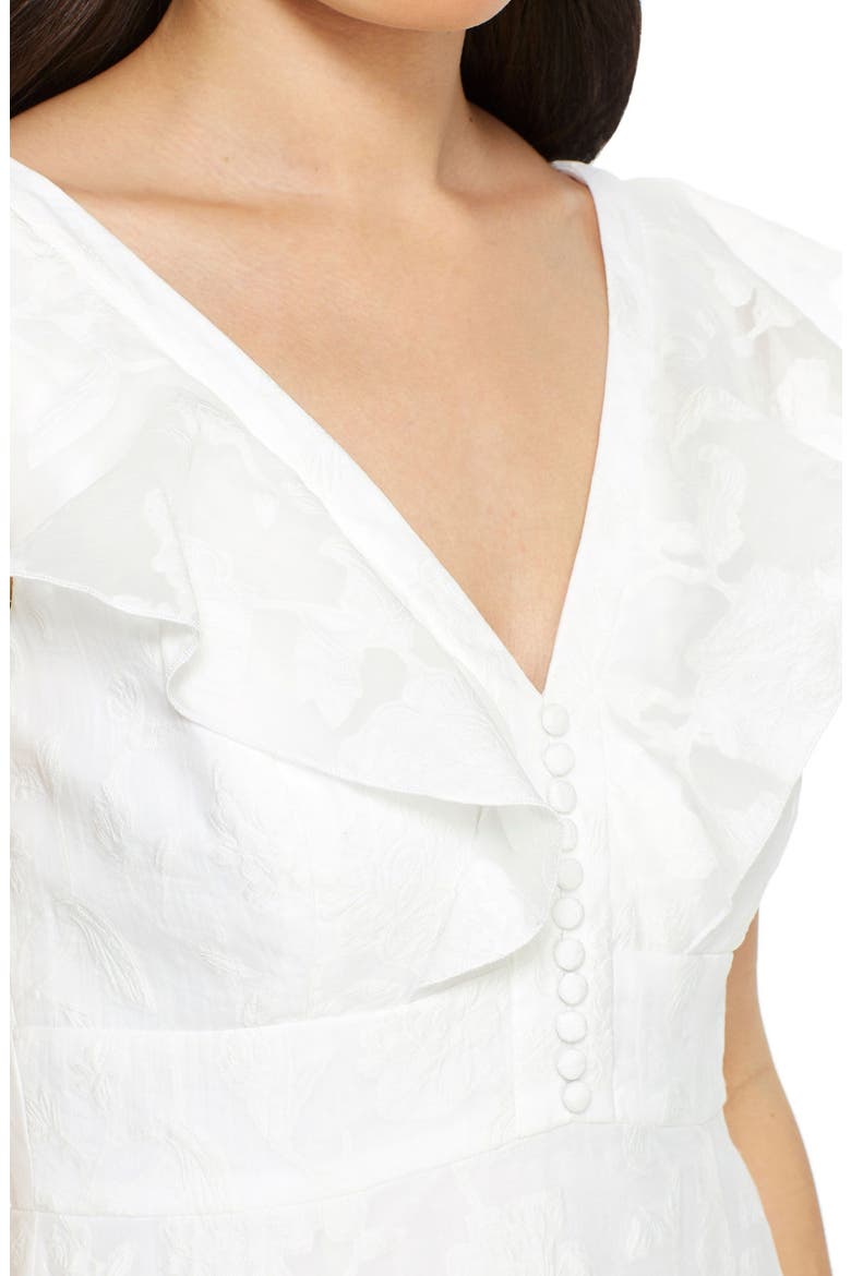 Susie Floral Organza Fit & Flare Dress, Alternate, color, WHITE