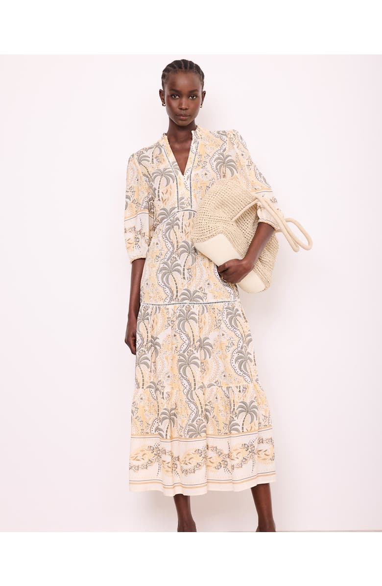 MINT VELVET Palm Print Maxi Dress, Alternate, color, Green