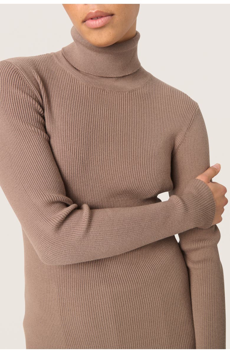 Soaked in Luxury SLSina Rollneck Slim Fit Pullover, Alternate, color, Walnut