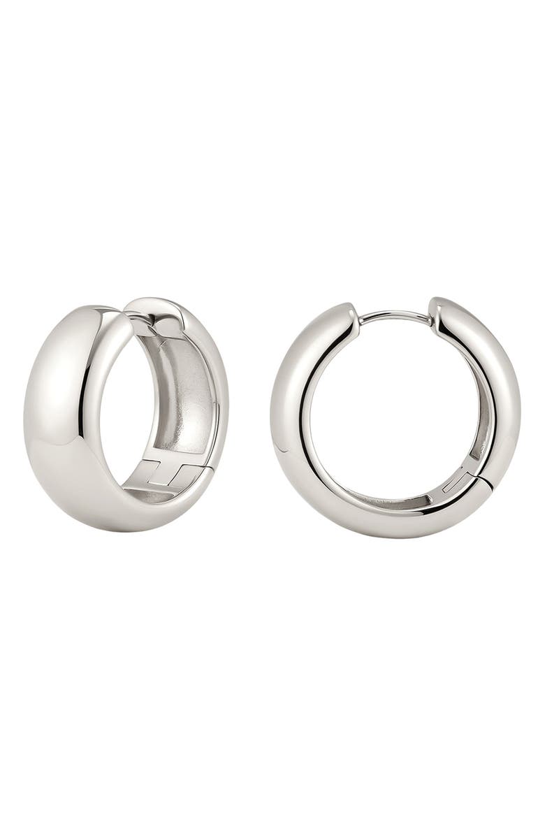 MADE BY MARY Sol Hoop Earrings, Main, color, Rhodium Plated