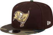 New Era Men's New Era Dark Brown Tampa Bay Buccaneers Burnt Wood Camo 9FIFTY Snapback Hat
