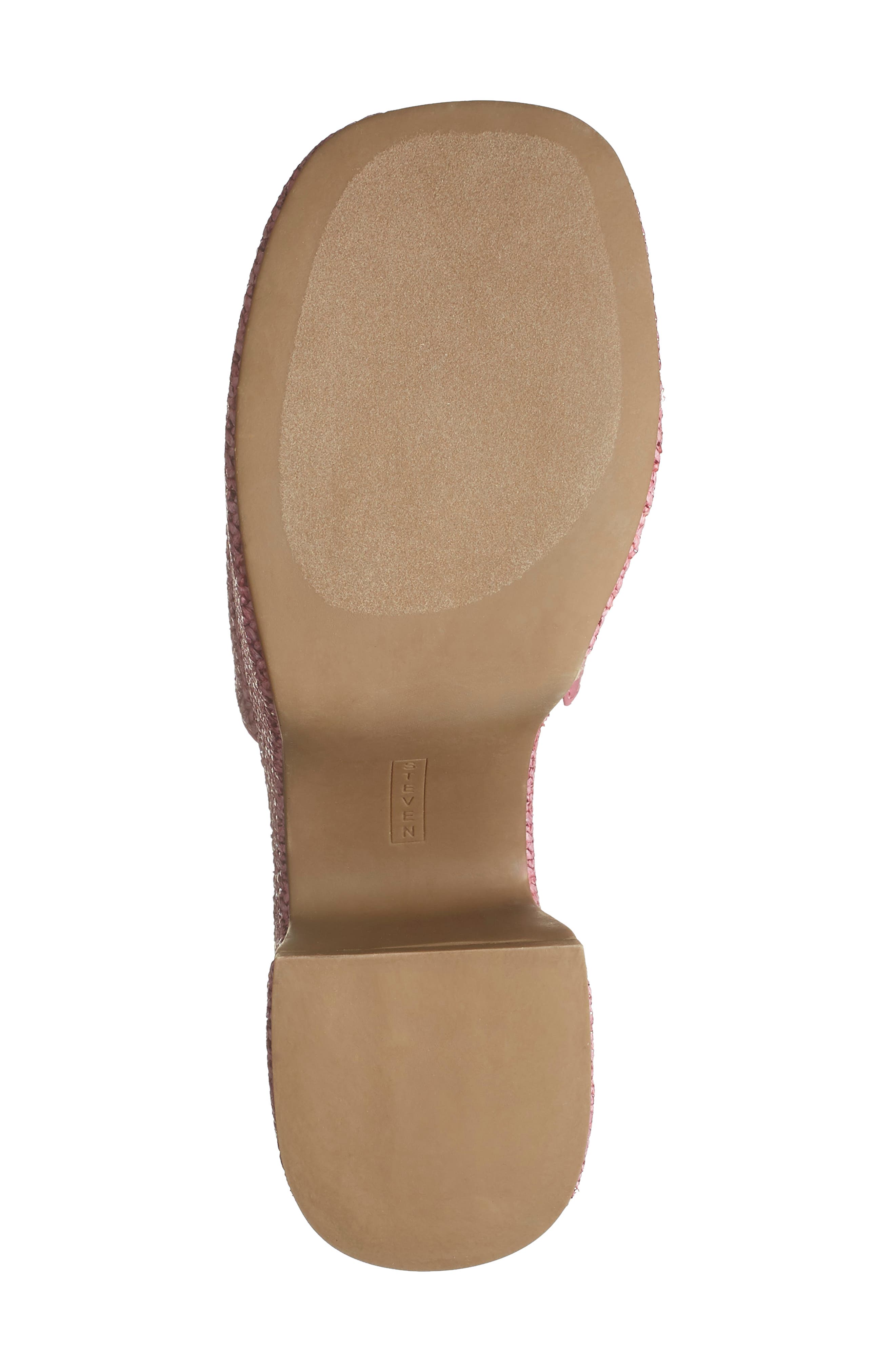 Steve Madden Reign Platform Mule, Alternate, color, Pink Raffia