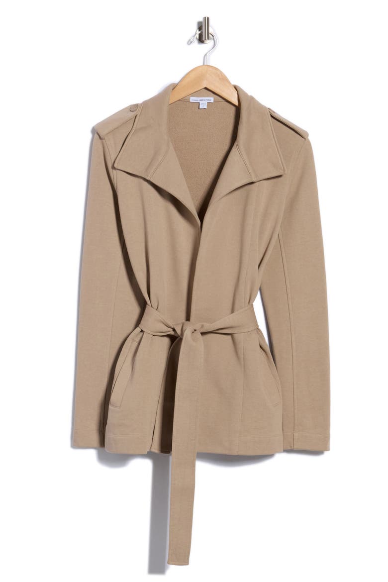 Cotton Wrap Jacket, Main, color, COFFEE