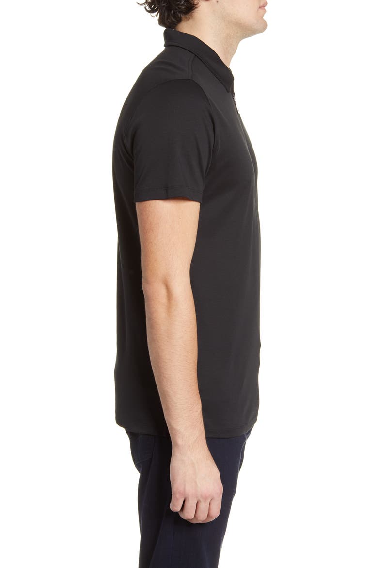 Georgia Zip Polo, Alternate, color, BLACK