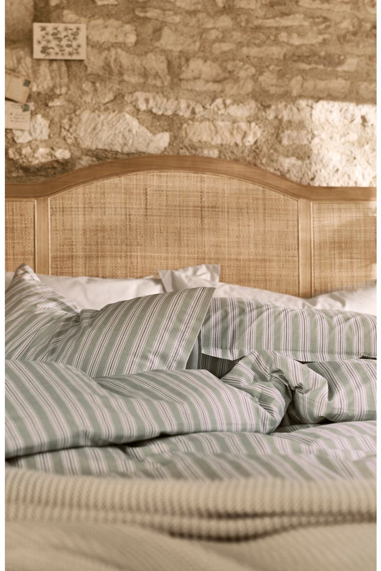 Calder Stripe Cotton Percale Pillow Sham Pairs, Alternate, color, Pink