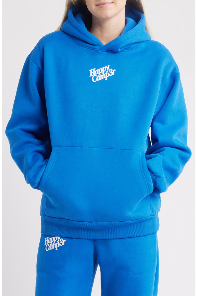 Puff Series Core Logo Cotton Blend Hoodie, Main, color, ROYAL BLUE
