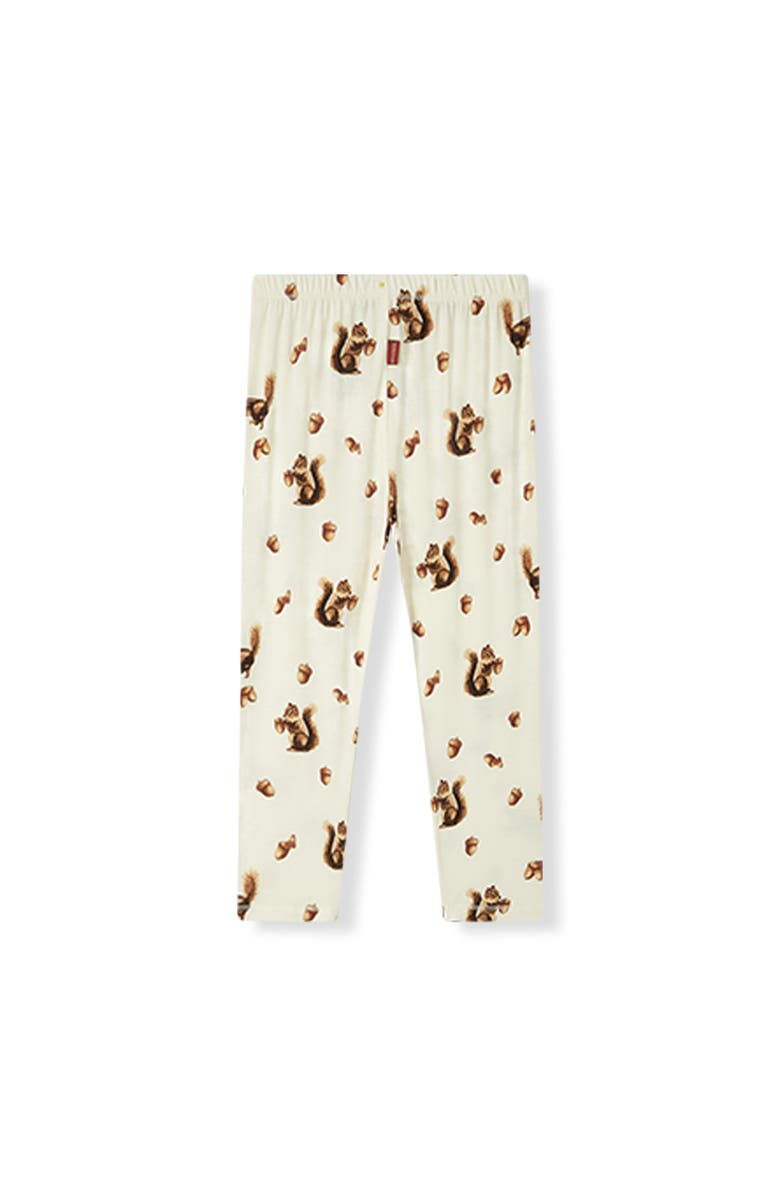 Milkbarn Luxe Stretch Dress and Legging Set, Alternate, color, Chipmunk