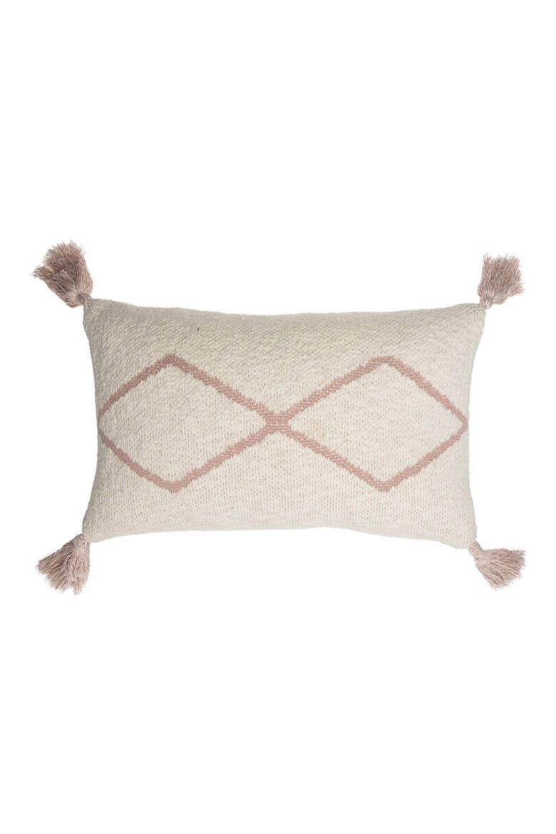 Oasis Tassel Knit Accent Pillow, Main, color, PALE PINK