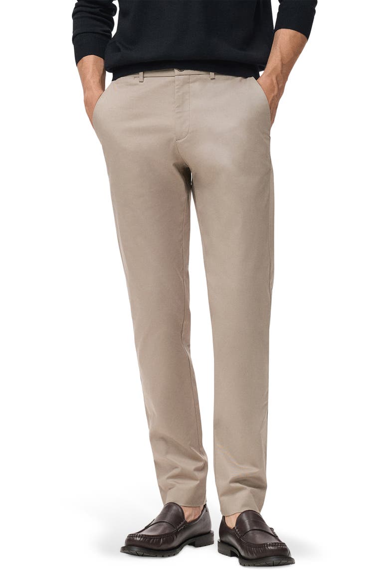 Dublino Slim Fit Flat Front Stretch Stretch Chinos, Main, color, BEIGE
