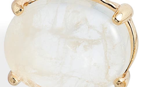 Nordstrom Crystal Drop Huggie Hoop Earrings In White Quartz- Gold
