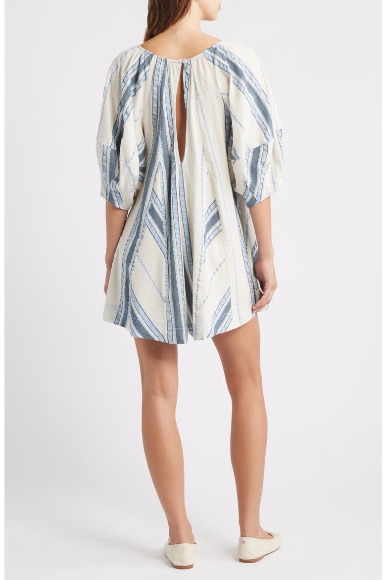 Bop Around Stripe Romper, Alternate, color, SEASIDE STRIPE IVORY