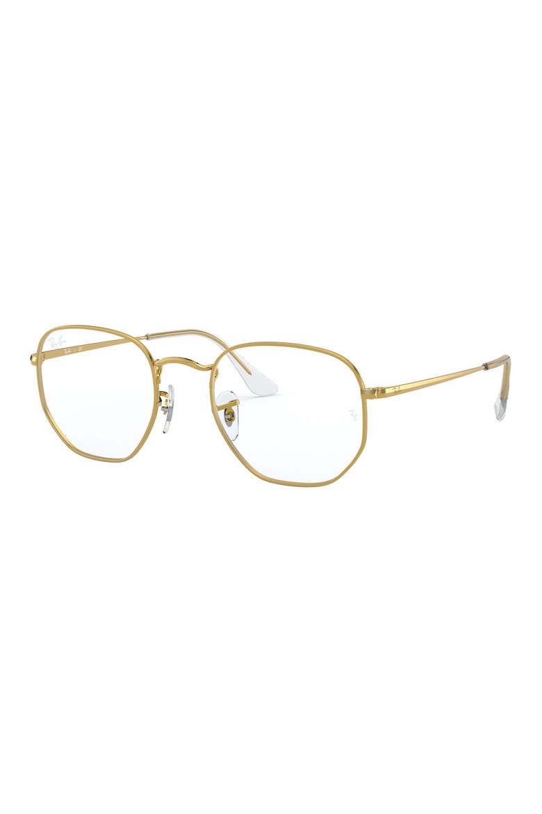 51mm Round Optical Glasses, Alternate, color, SHINY GOLD