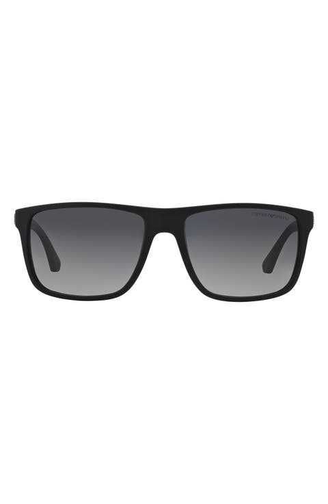 56mm Polarized Square Sunglasses