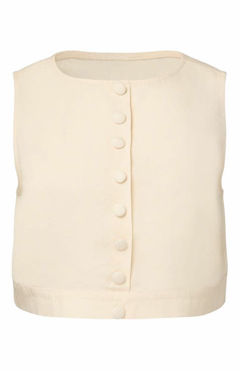 Boxy Linen Boatneck Top