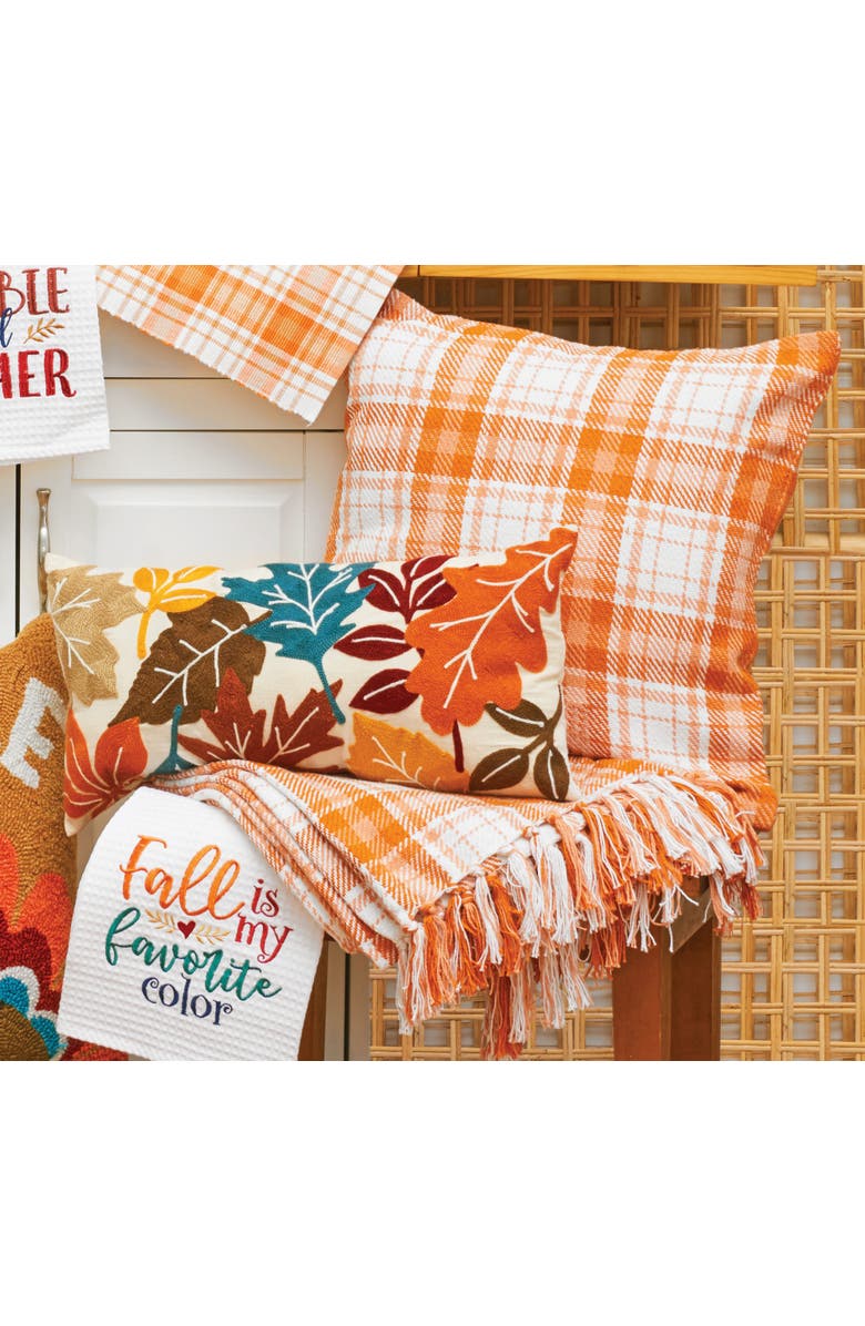 C&F Home Falling Leaves 100% Cotton Handstitched Small Long Accent Pillow 10" x 20", Alternate, color, 