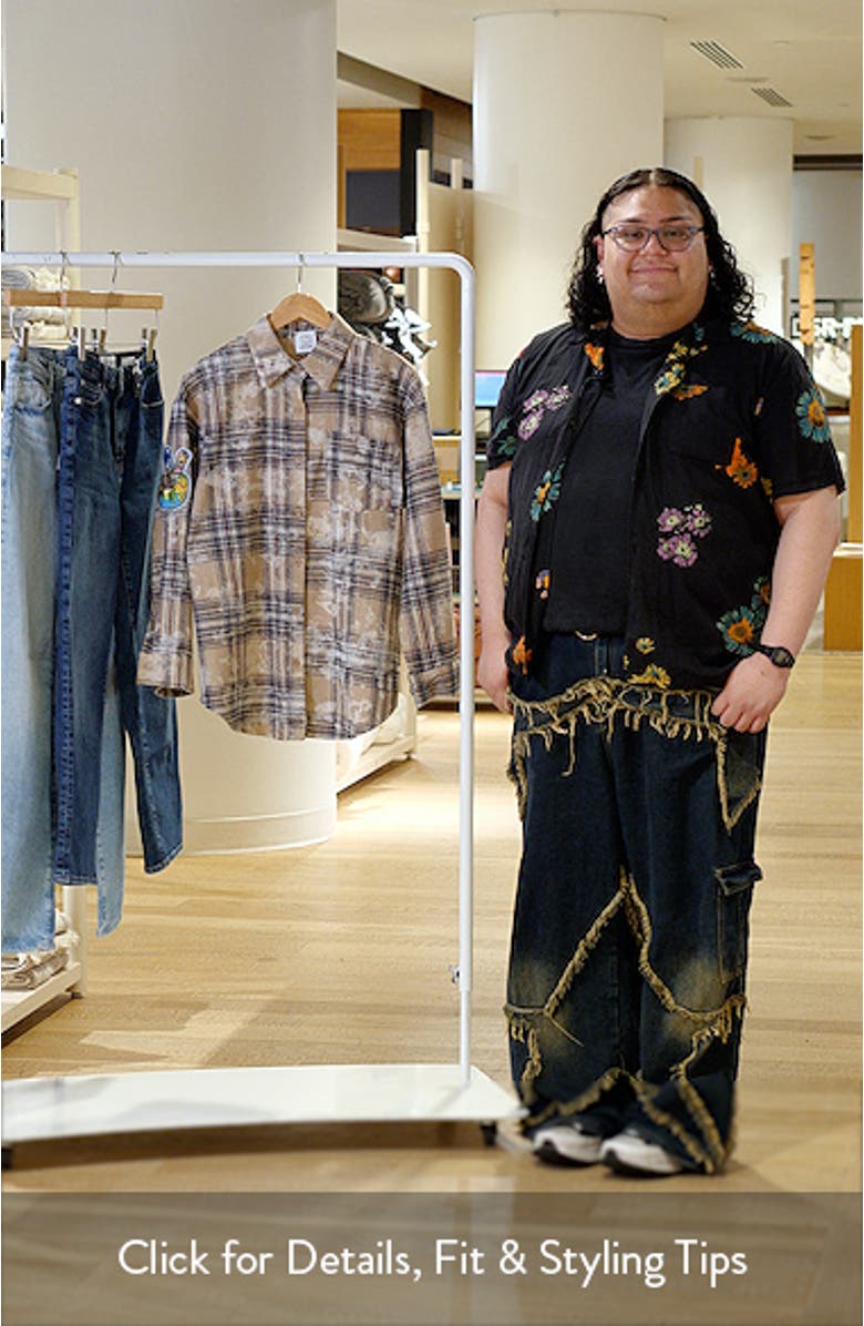 Joan Faded Plaid Button-Up Shirt, sales video thumbnail