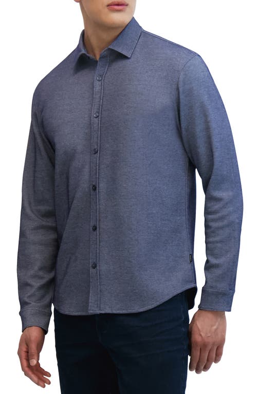 Dkny Sportswear Metro Long Sleeve Button-up Shirt In Blue