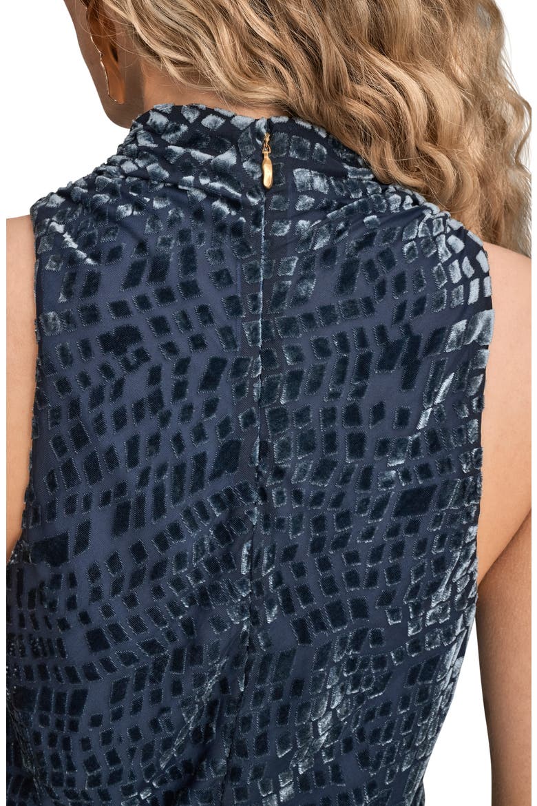 Velvet Burnout Cowl Neck Tank, Alternate, color, DARK TEMPEST