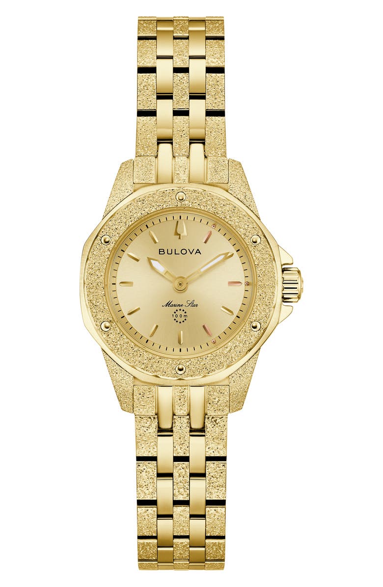 BULOVA Marine Star Series A Marc Anthony Bracelet Watch, 25.5mm, Main, color, Gold-Tone
