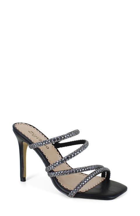 Rhinestone Strap Stiletto Sandal (Women)