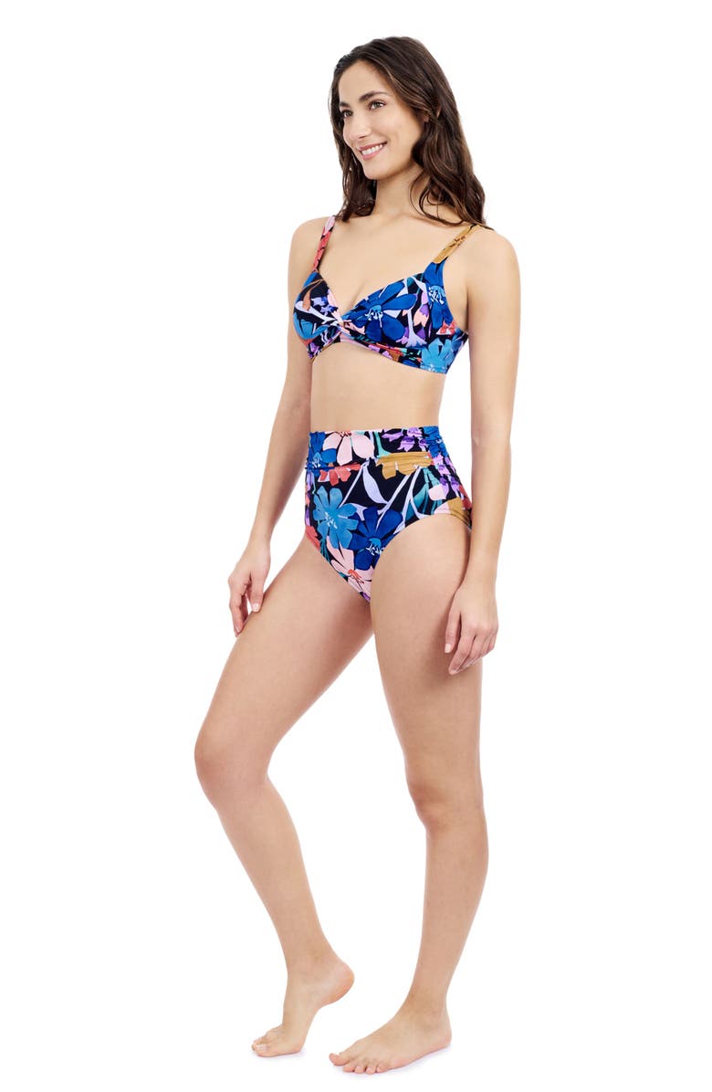 Profile by Gottex Melody Sweetheart Twist Bikini Top, Alternate, color, Black Multi