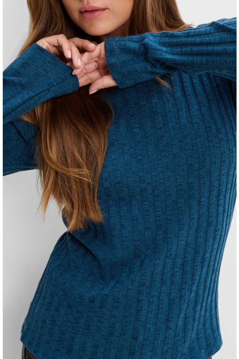 Mireya Long Sleeve Rib Tee, Alternate, color, LAGOON