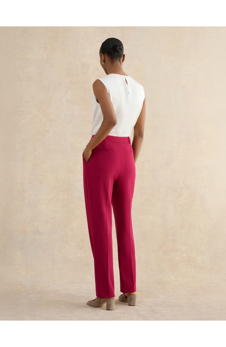 HOBBS LONDON Gemma Straight Leg Trousers, Alternate, color, Beetroot Pink