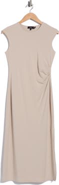 Theory Pleated Cap Sleeve Midi Dress