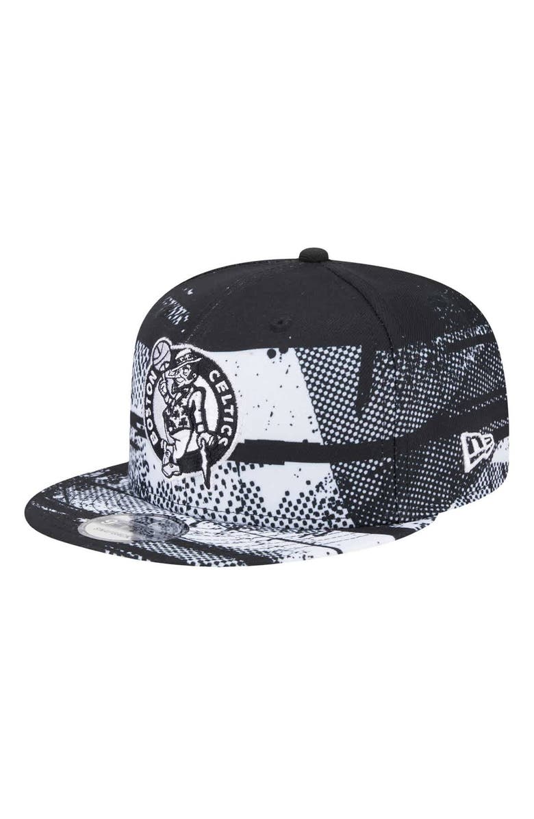 New Era Black Boston Celtics Tip-Off 9FIFTY Snapback Hat, Alternate, color,
