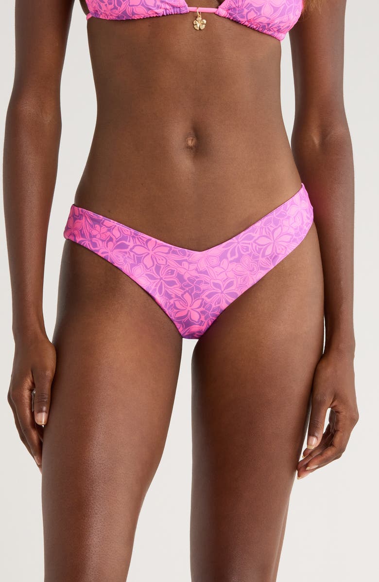 Kulani Kinis V-Cut Bikini Bottoms, Main, color, Bubble Berry